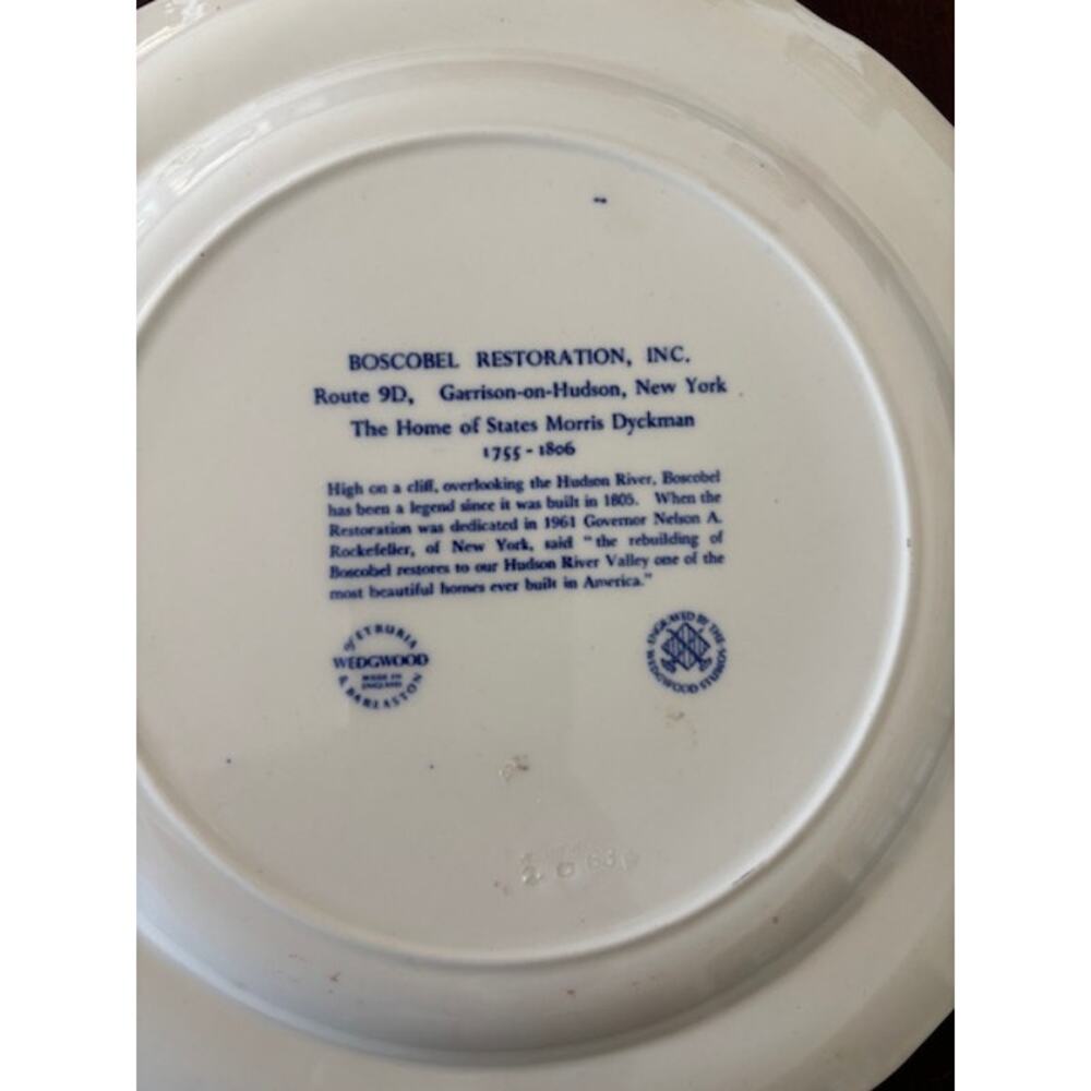 Wedgewood 10" Historical Plate Home of‎ States Morris Dyckman Creamware - Picture 4 of 4